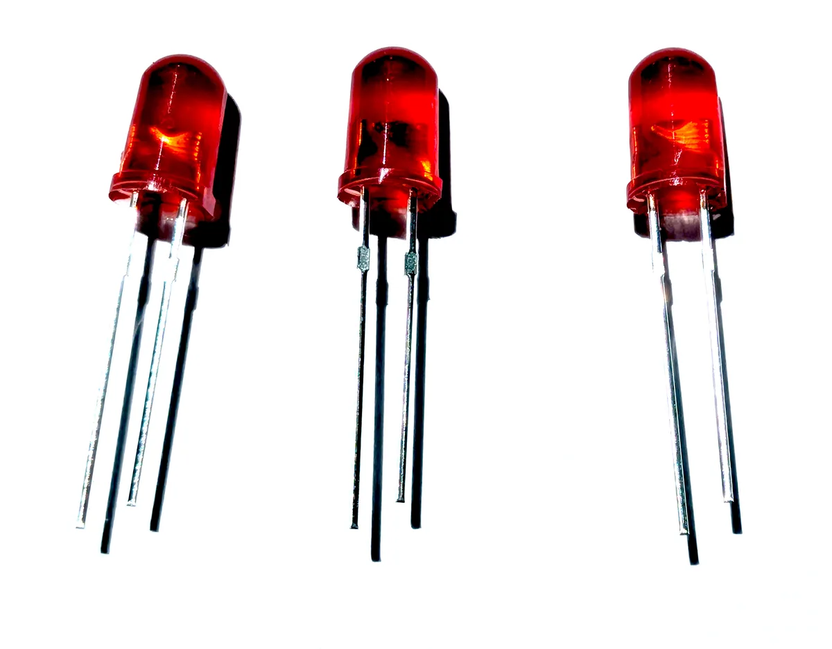 Three red LEDs