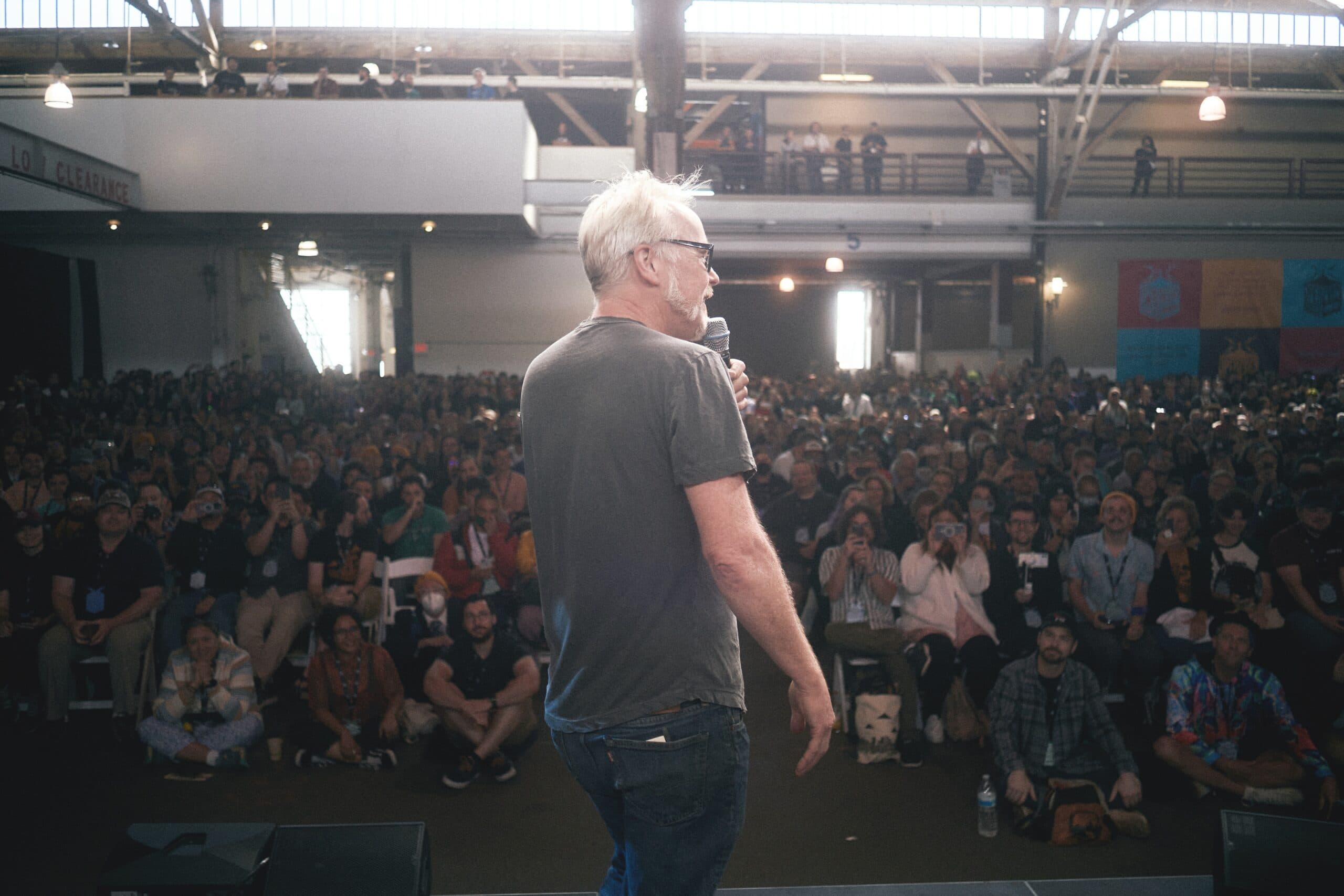 Speaker on stage